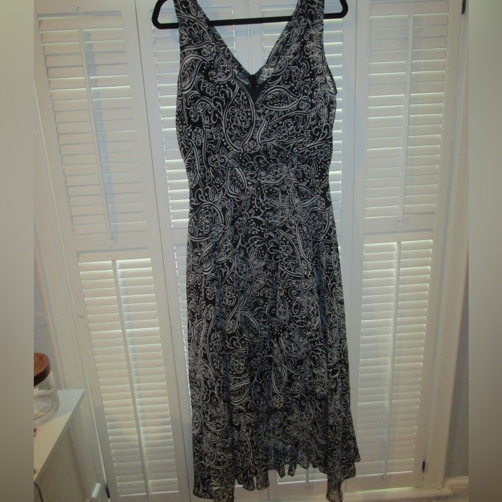 paisley high low dress